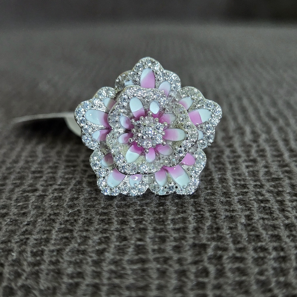 Cote d' Argent Enamel Flower🌸 Ring💍 - NWT - Picture 13 of 16